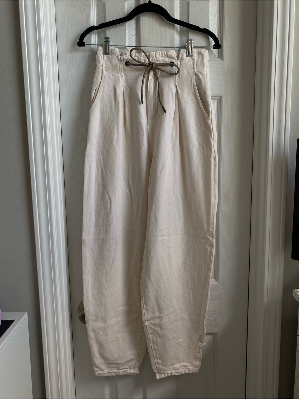 Zara Barrel High Waist Trousers with belt